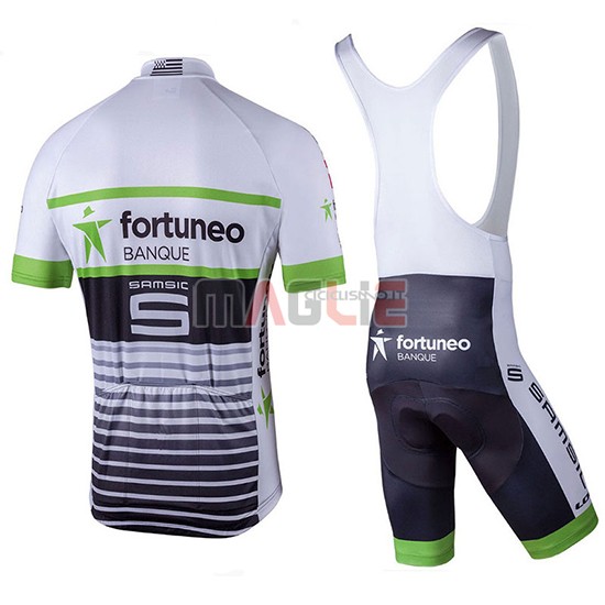 2018 Maglia Fortuneo Samsic Manica Corta Bianco